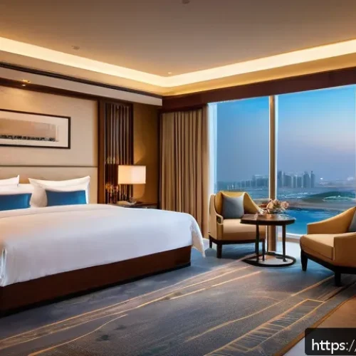 Home 30 카타르 호텔 추천 - A luxurious modern hotel room interior at The Westin Doha featuring spacious layout, elegant contemp...